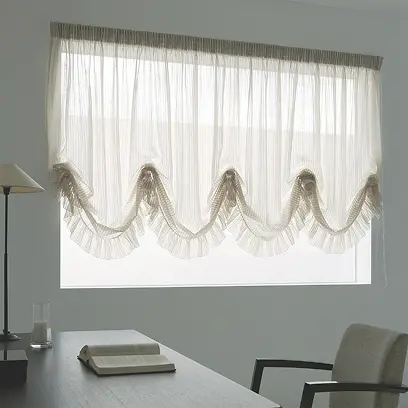 Roman shades and panel tracks