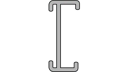 I-shaped cross-section of the Head Rail