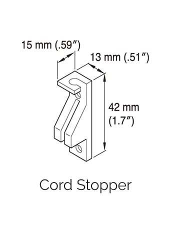Use a Cord Stopper to stop the curtain at a desired position