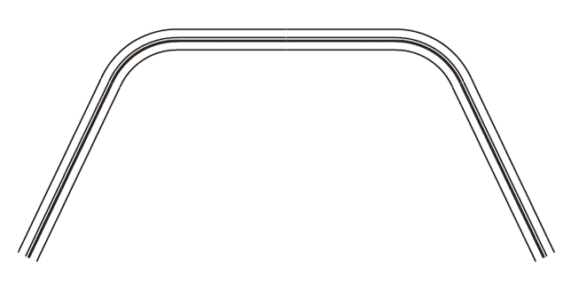 Trapezoid-shaped curve