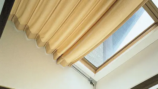 Skylight curtain with Supertrac and Cording Parts Kit for Skylight