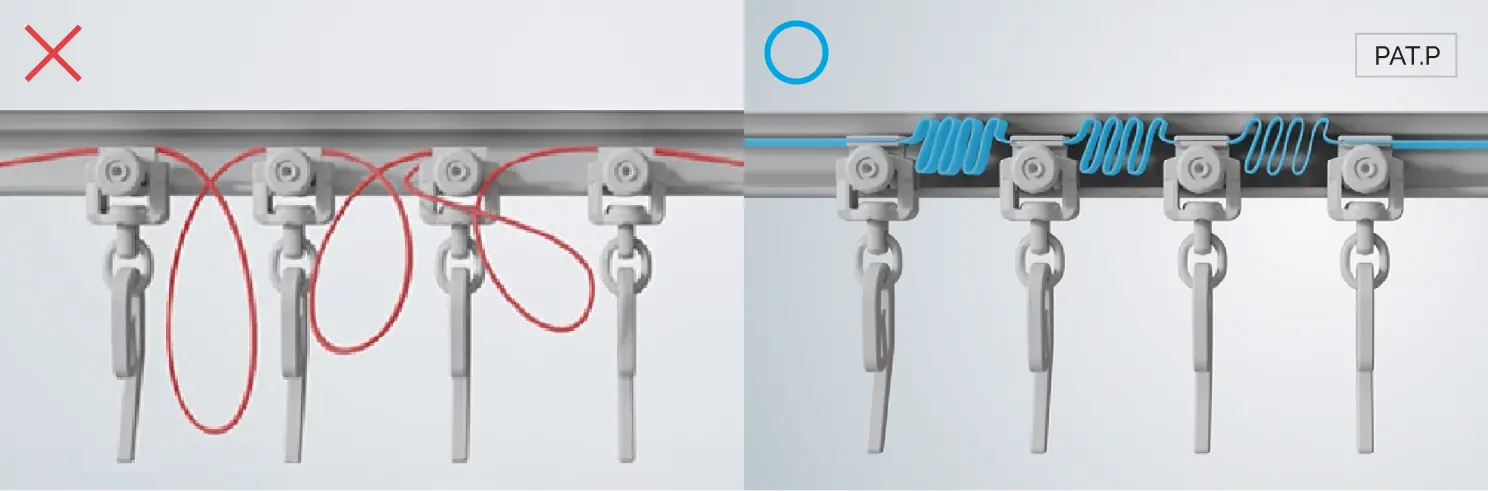 Invisible, Tangle-free Cord